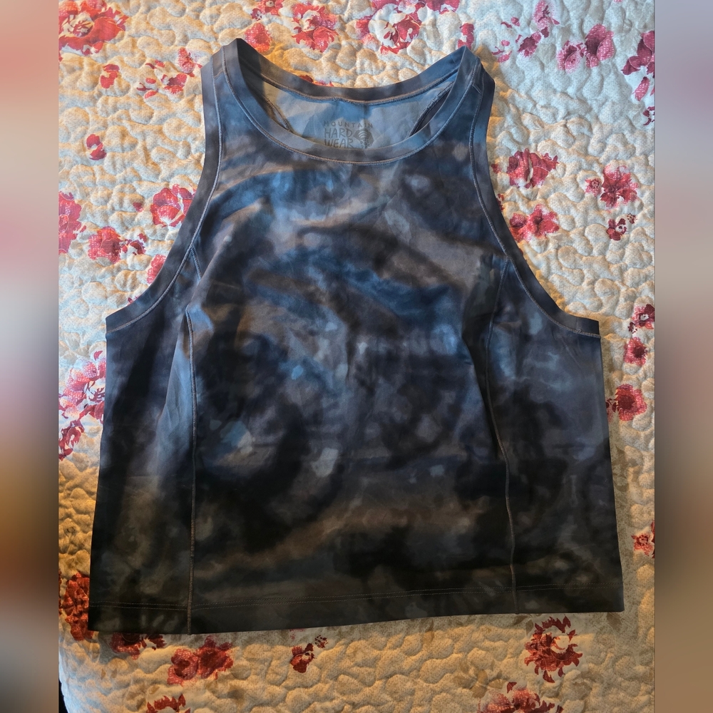 Mountain Hardwear Blue Tye Dye Women's Athletic Top